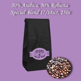 Кава зернова Special blend 50% R.Ch.25% A.S. 25% A.Dji. 17/18scr C.B. 250г